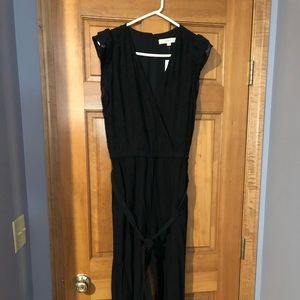 Loft Black Jumpsuit with Belt